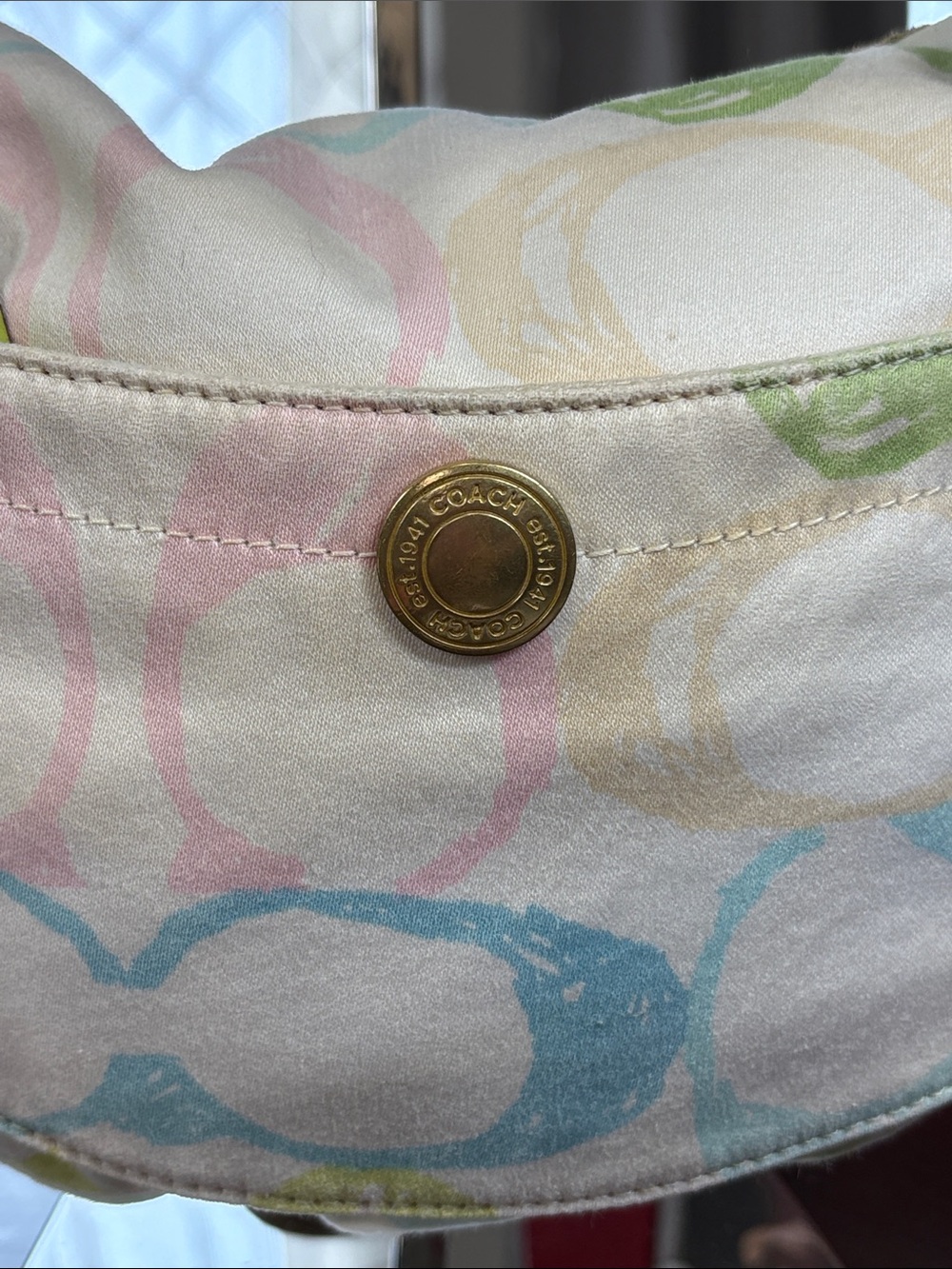 Vintage Coach 2005 Y2K Scribble Signature Ergo Hobo Leather Shoulder Bag 12x9in - Picture 3 of 16